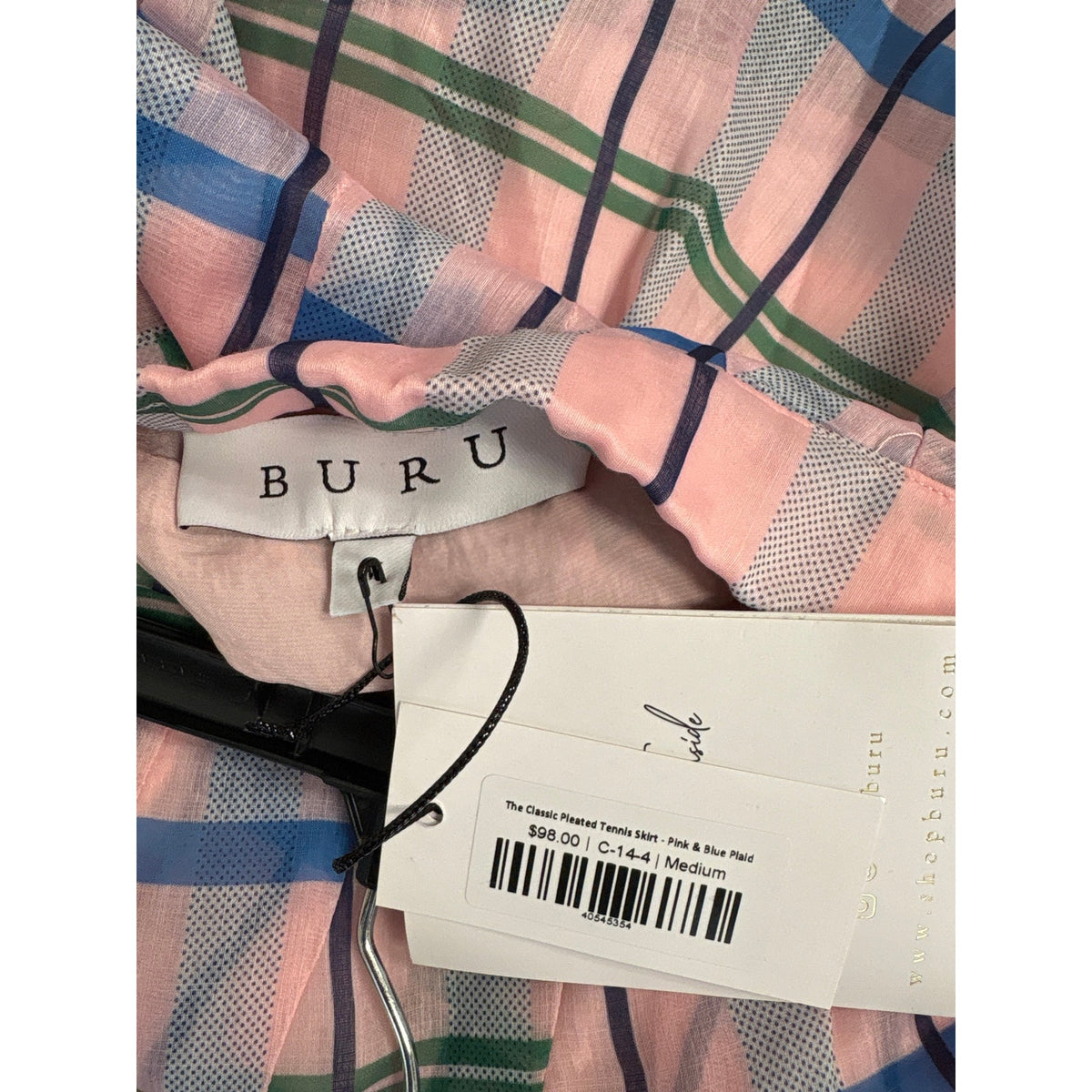 NWT Buru Pink "The Classic Pleated Tennis Skirt Sz M