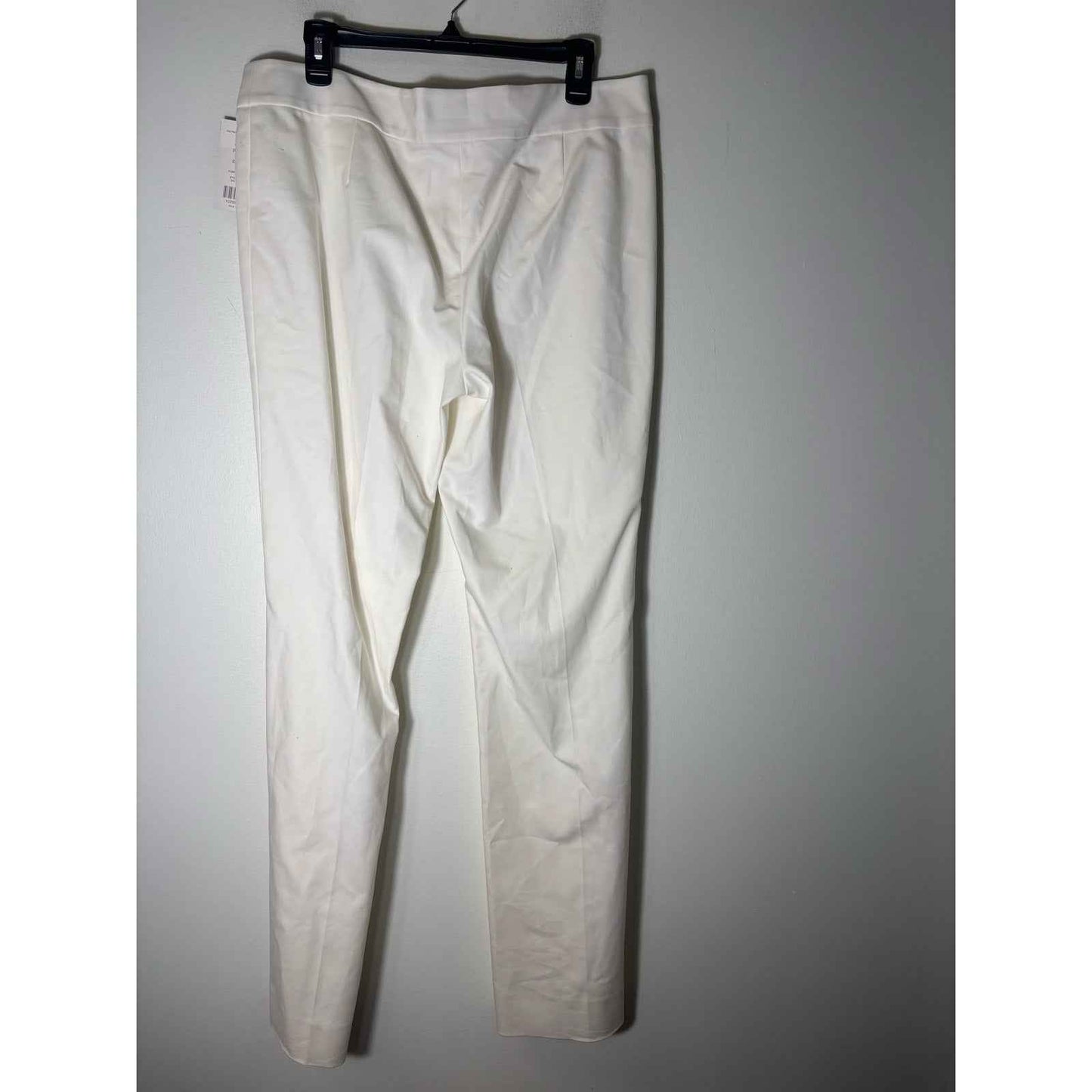 NWT Etcetera White Straight Leg Cotton Ankle Dress Pants Sz 14