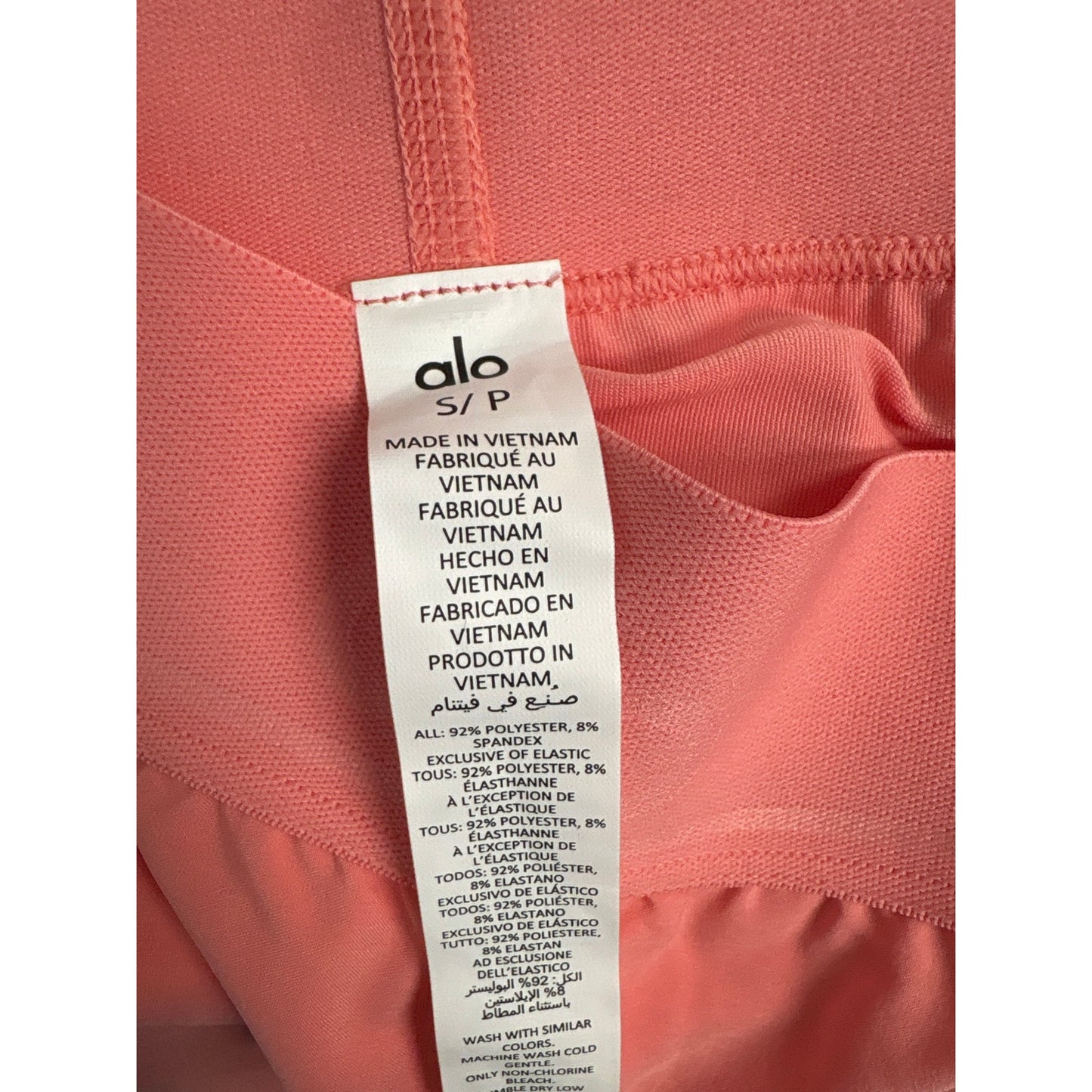 Alo Sunset Orange Pleated Tennis Skirt Sz S