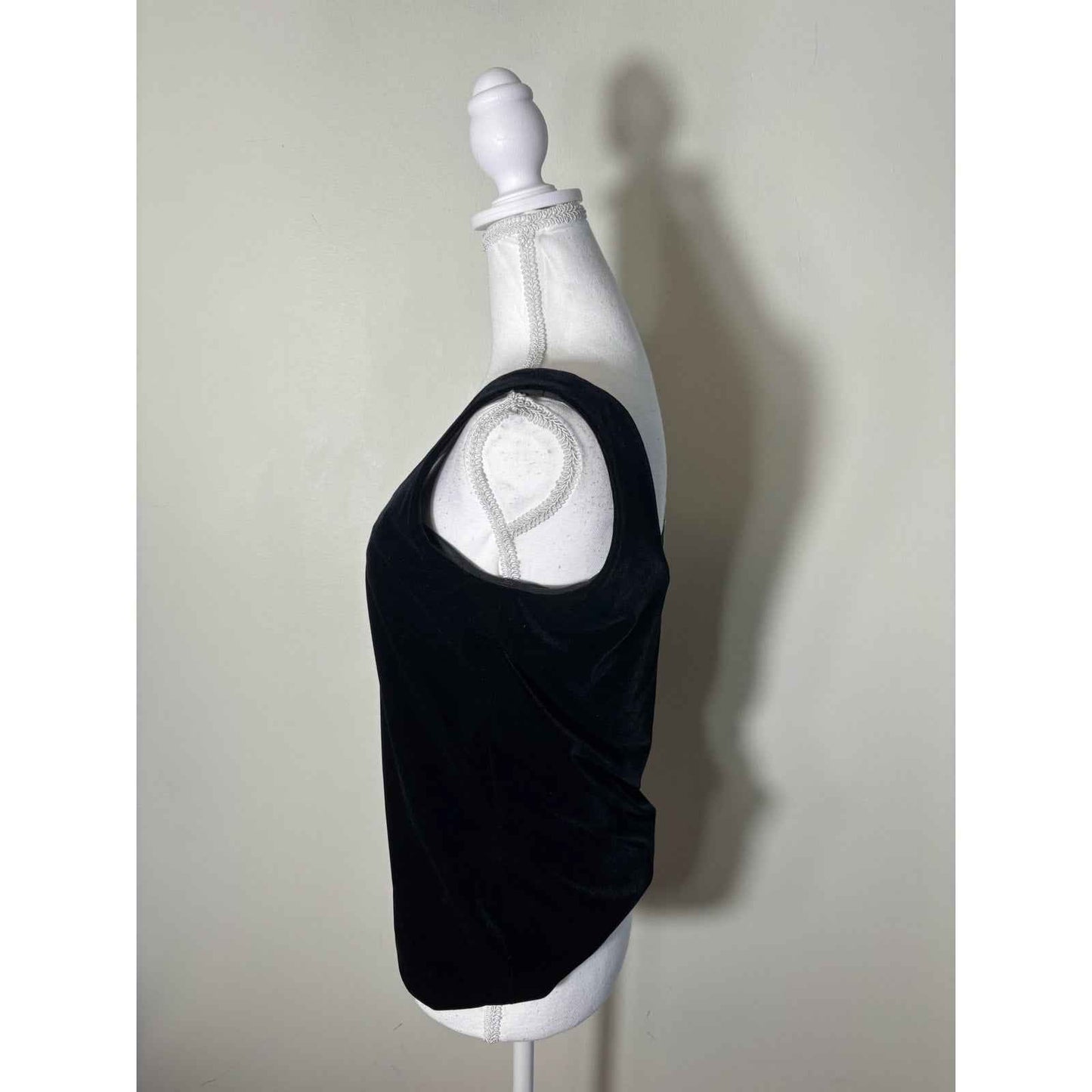 En Francais Black Velour Shell and Pants Set Sz S