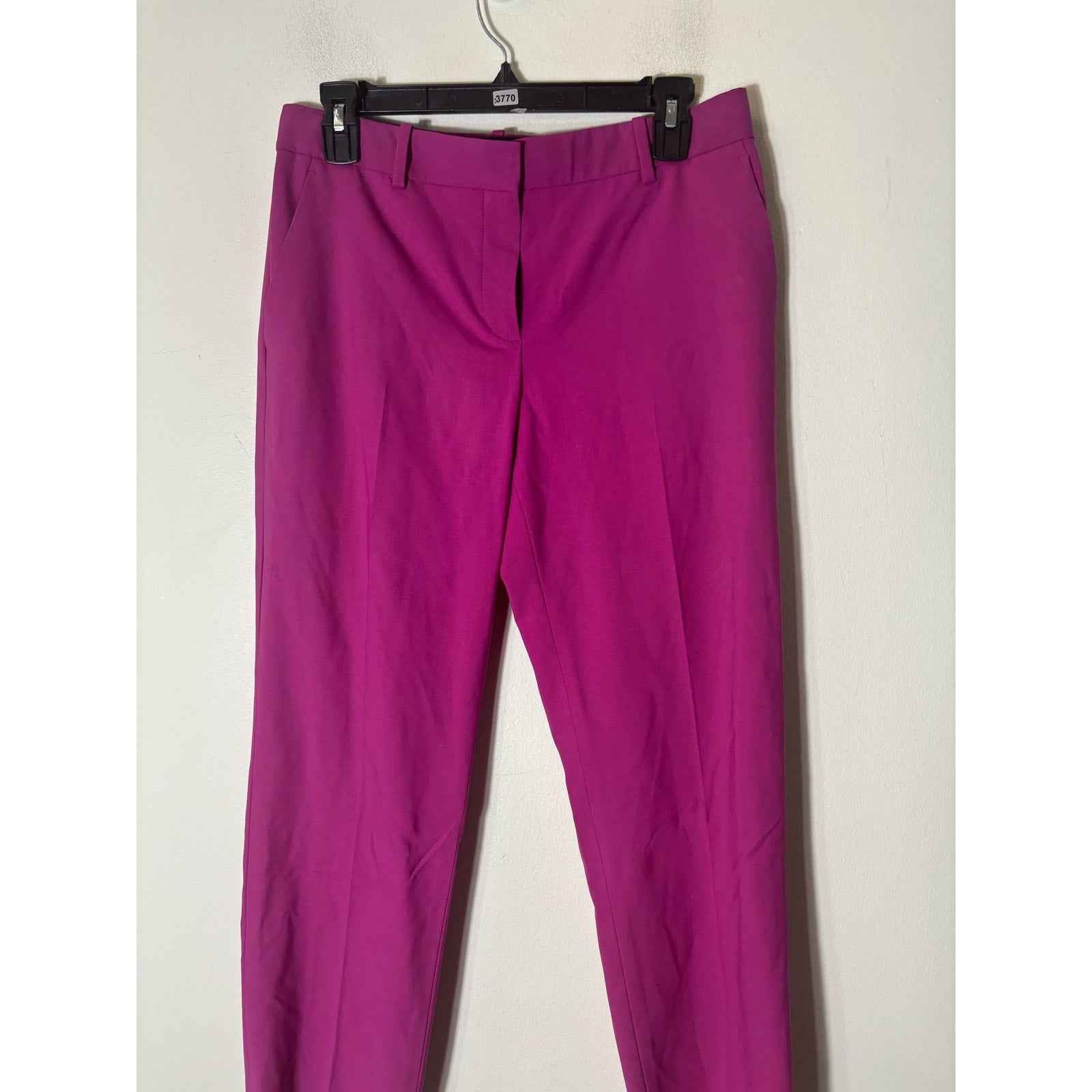 Theory Hot Pink Magenta Straight Leg Pants Sz 6