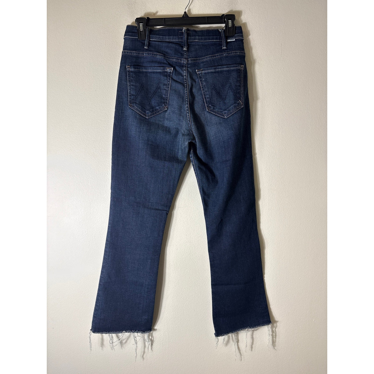 Mother Dark Wash The Hustler Ankle Fray Blue Jeans Sz 27