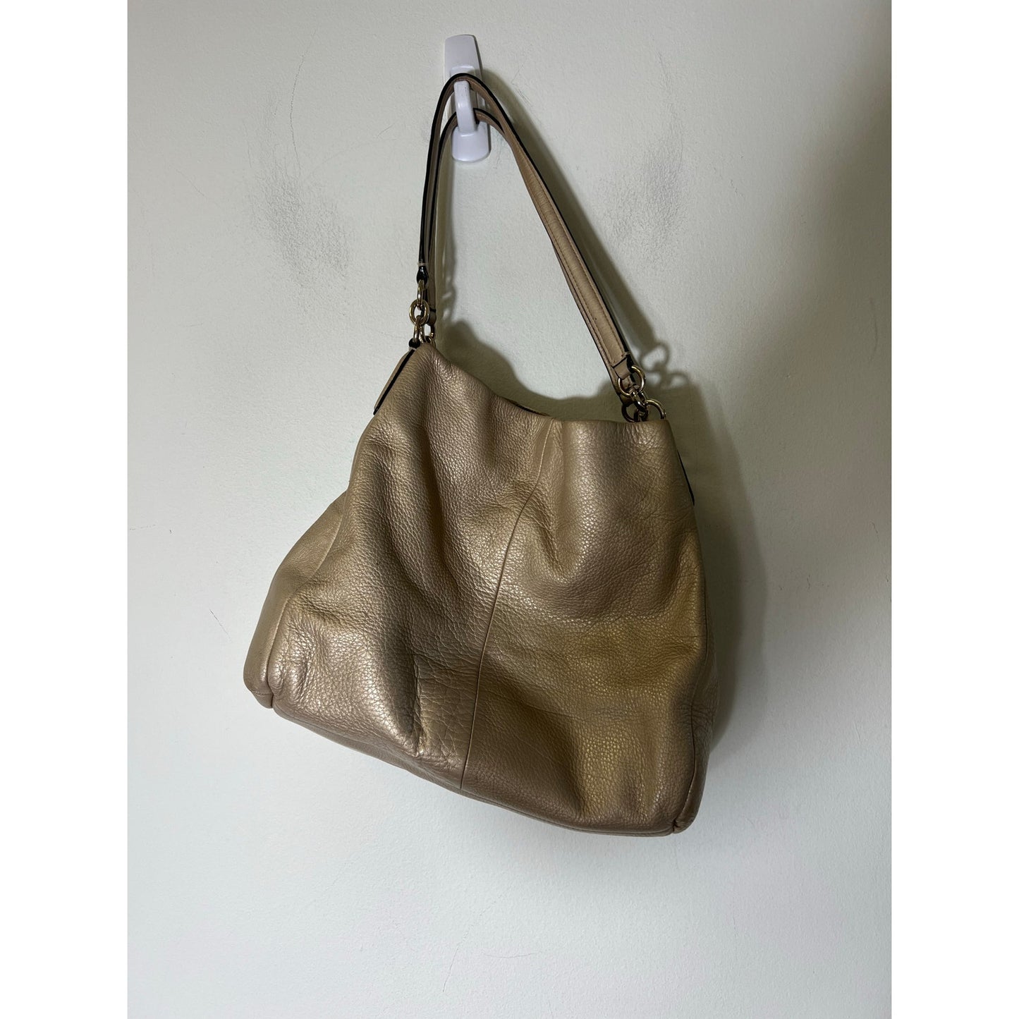 Coach Gold Leather Shoulder Bag