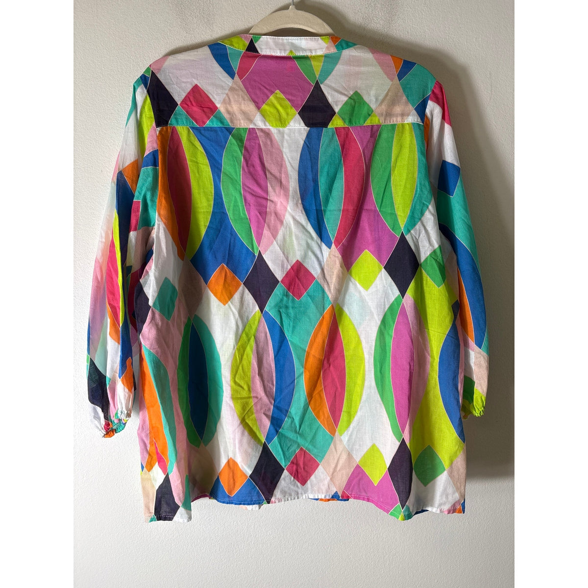 Vilagallo Multicolor Long Sleeve Cotton Tunic Sz 48
