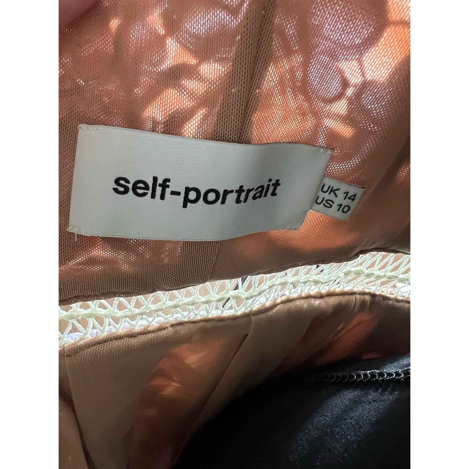 Self-Portrait Purple Lace Midi Dress Sz 10