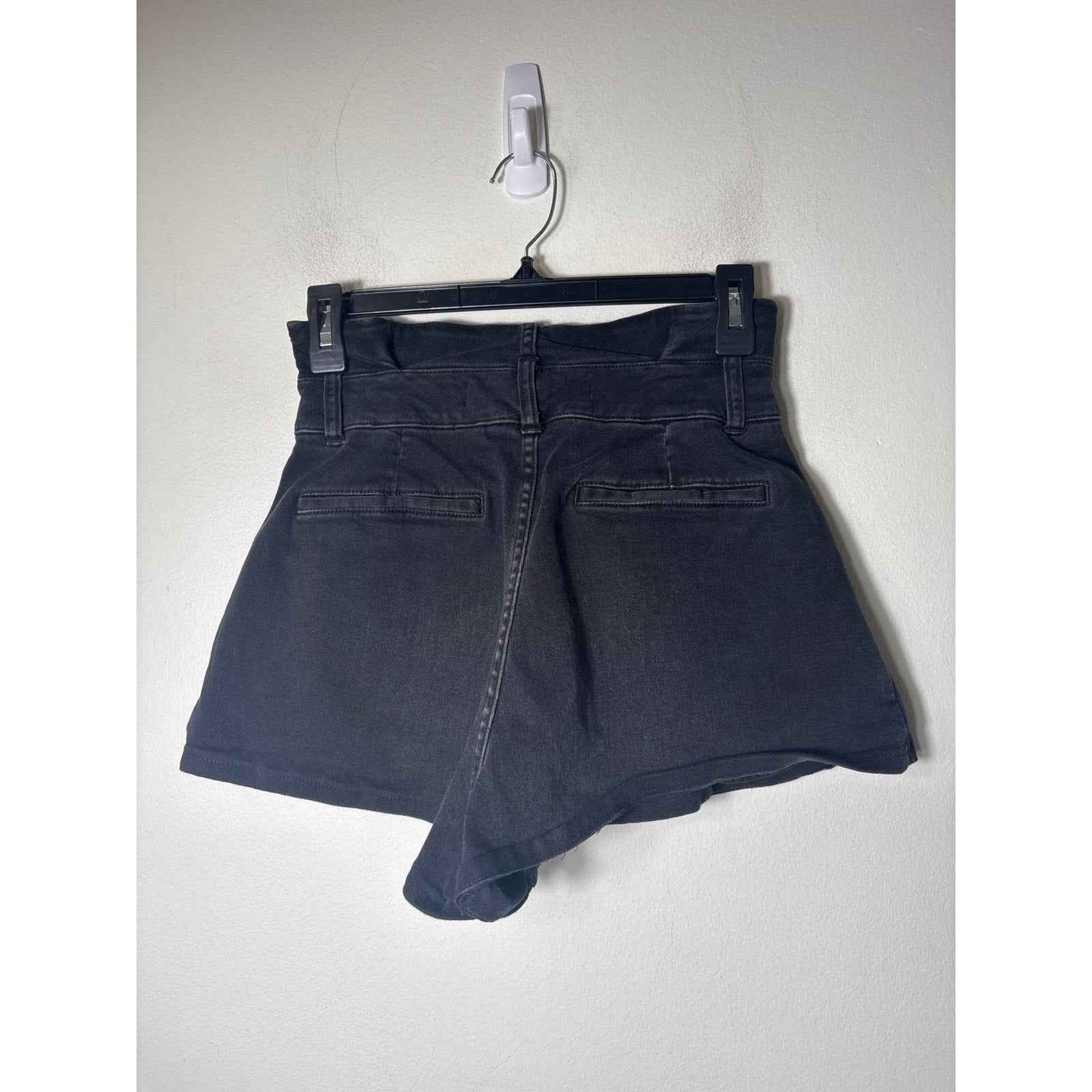 IRO Black Pleated denim Shorts Sz 36