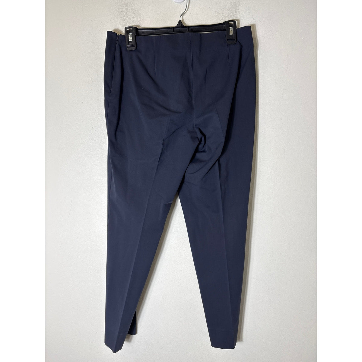 Lafayette 148 Navy Side Zip Flat Front Ankle Pants Sz 6