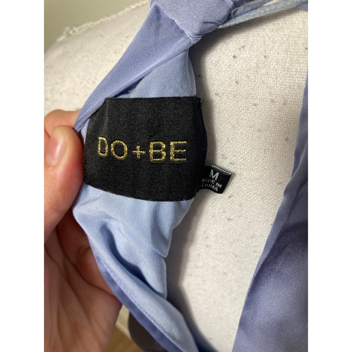 Do + Be Navy Blue Smocked Waist Mini Dress Sz M