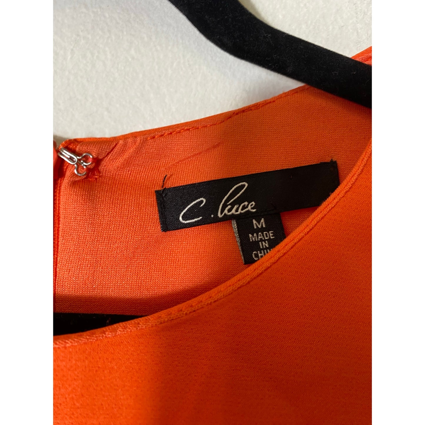 C. Luce Bright Orange Sleeveless Knee Length Cocktail Dress Sz M