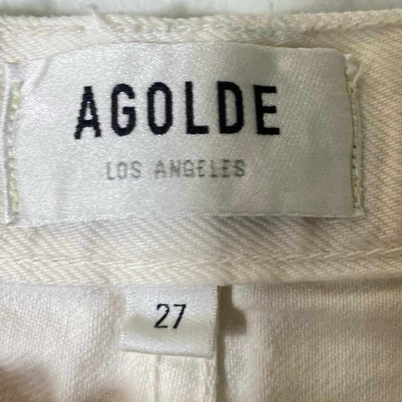 Agolde Off White Button Fly Ankle Jeans Sz 27