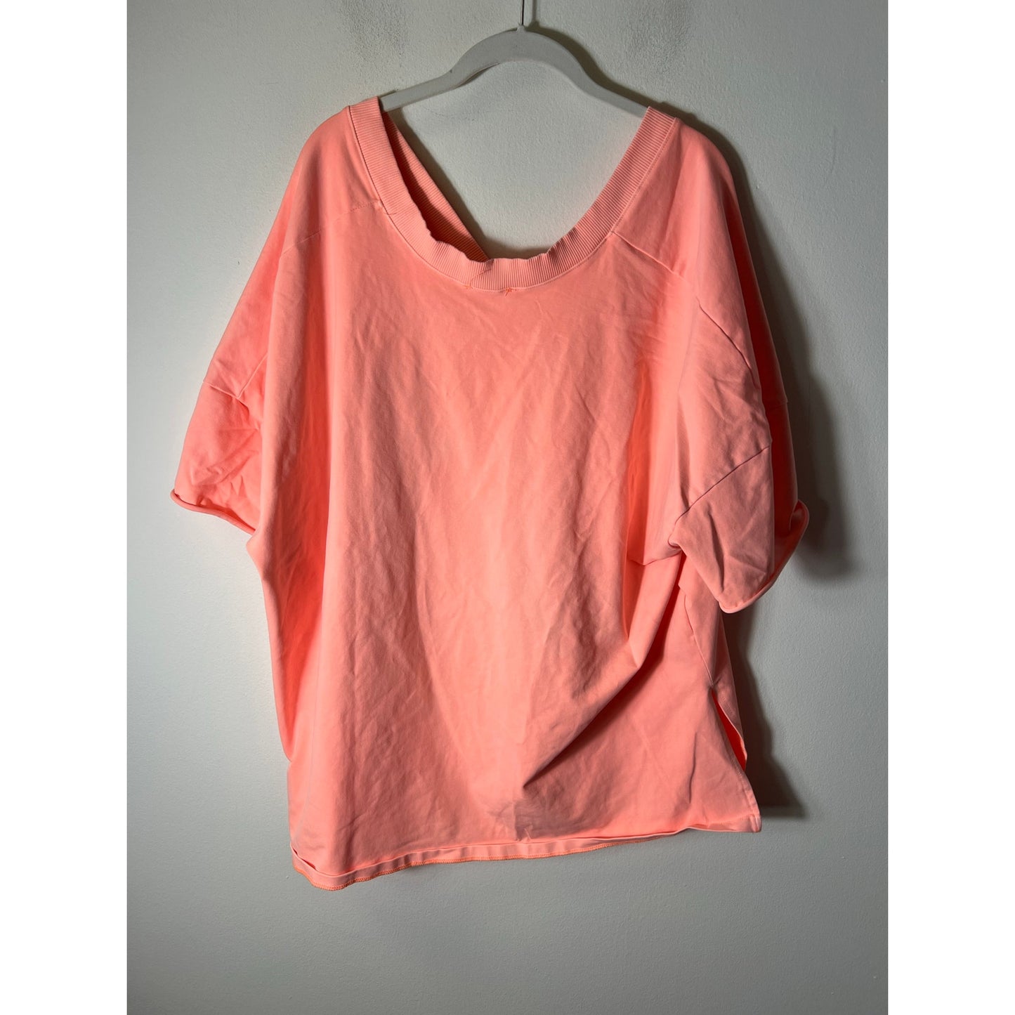 Womens LaBizo Coral V-neck Loose Shirt Sz 1X
