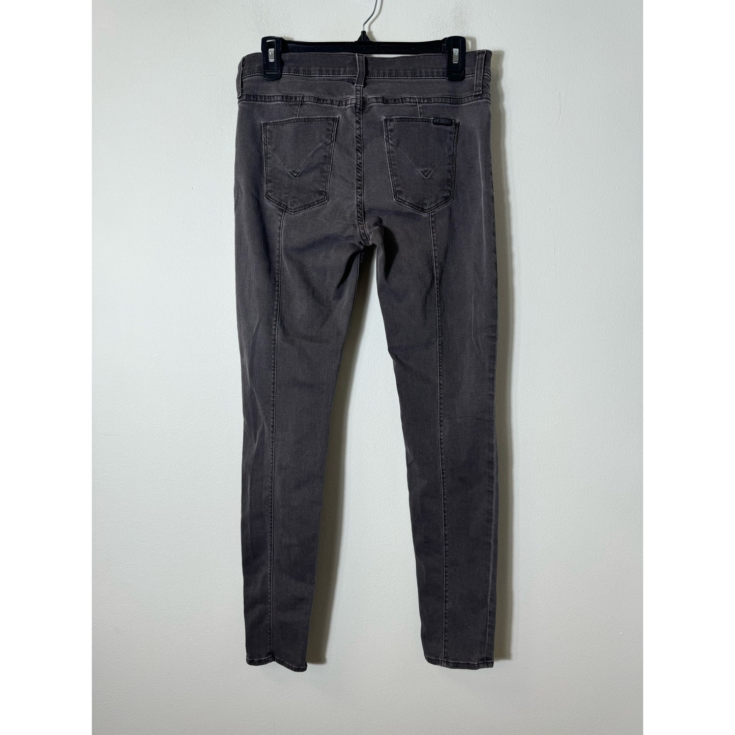 Hudson Faded Gray Nico Super Skinny Mid-Rise w Seam Sz 28