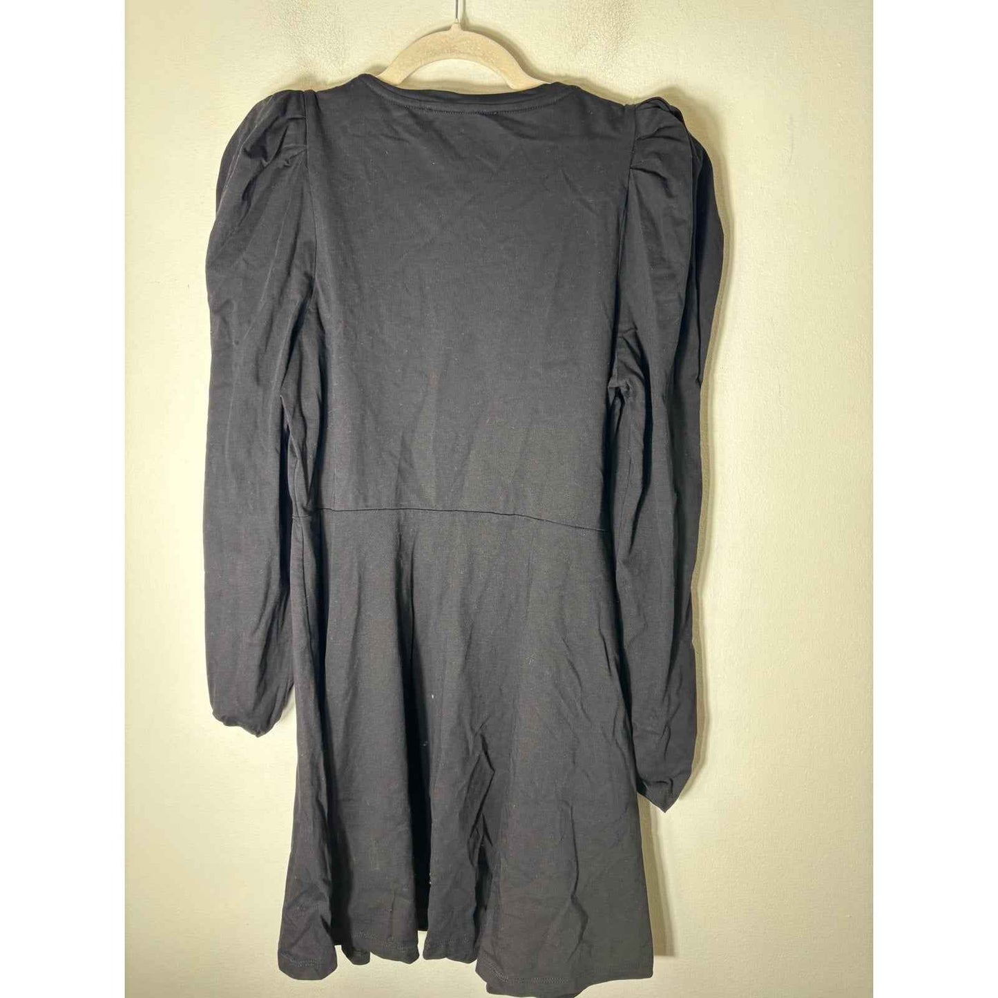 English Factory Black Fitted Long Sleeve Mini Dress Sz L