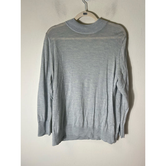 Moth Light Sky Blue Mock Neck Long Sleeve Sweater Sz XL
