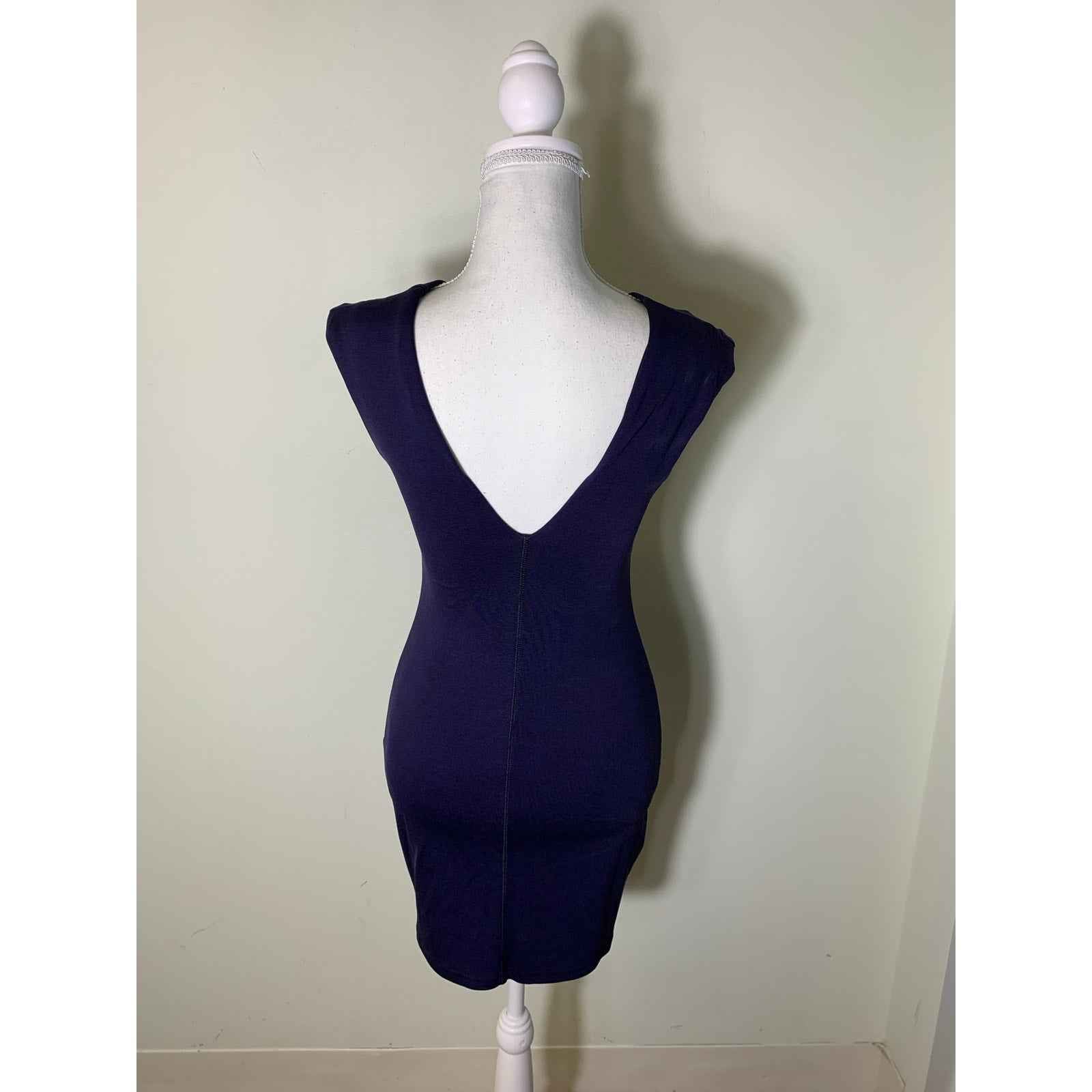 Bec&Bridge Navy Sleevess Body Con Mini Dress Sz 4