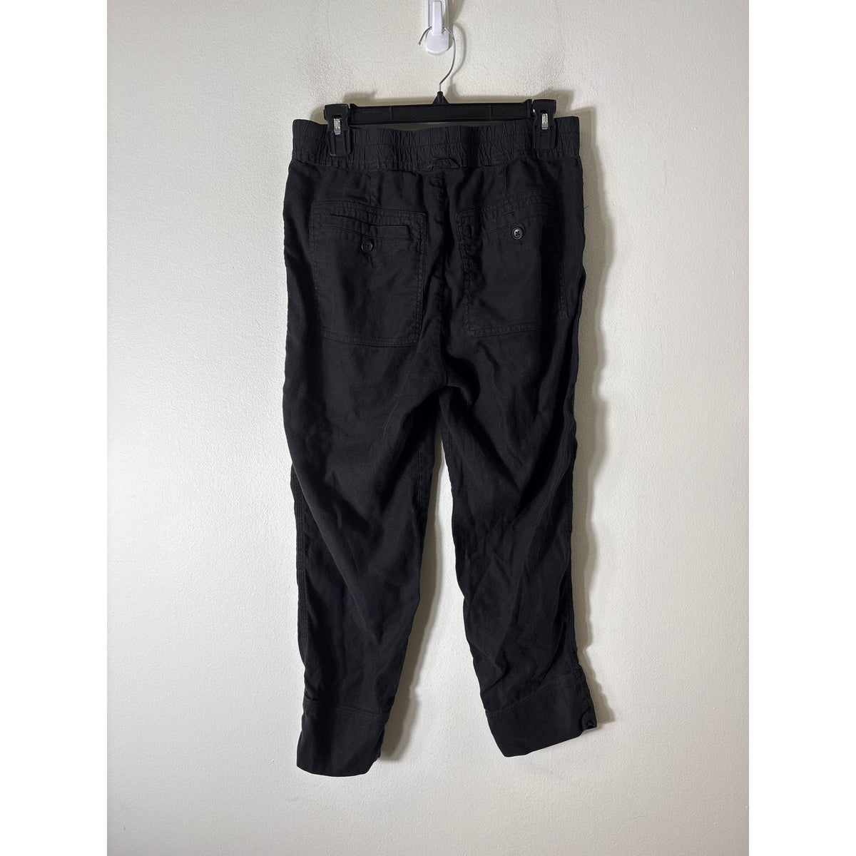 James Perse Black Elastic Waist Cotton Joggers Sz 1