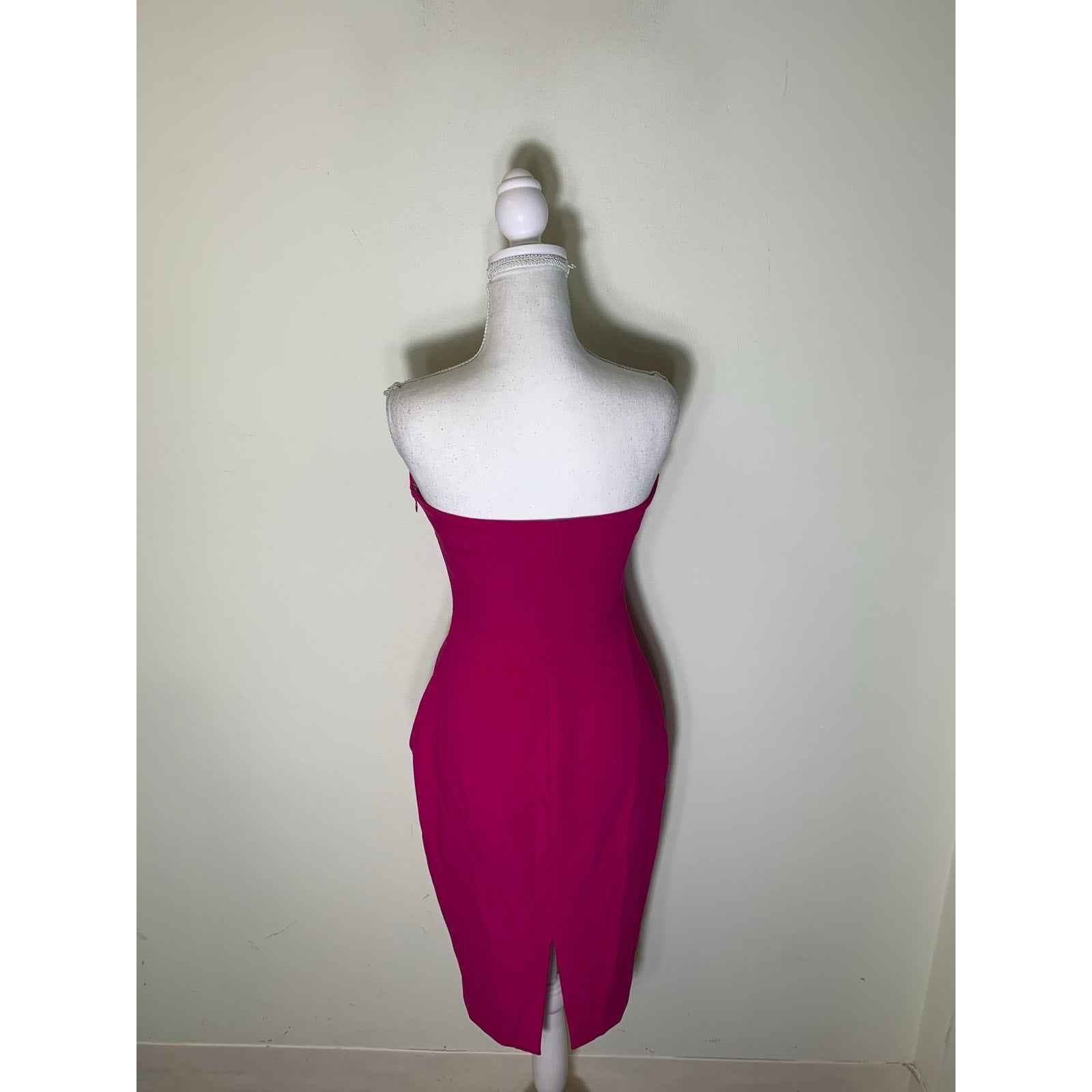 Likely Magent Strapless cocktail Dress Sz 4`