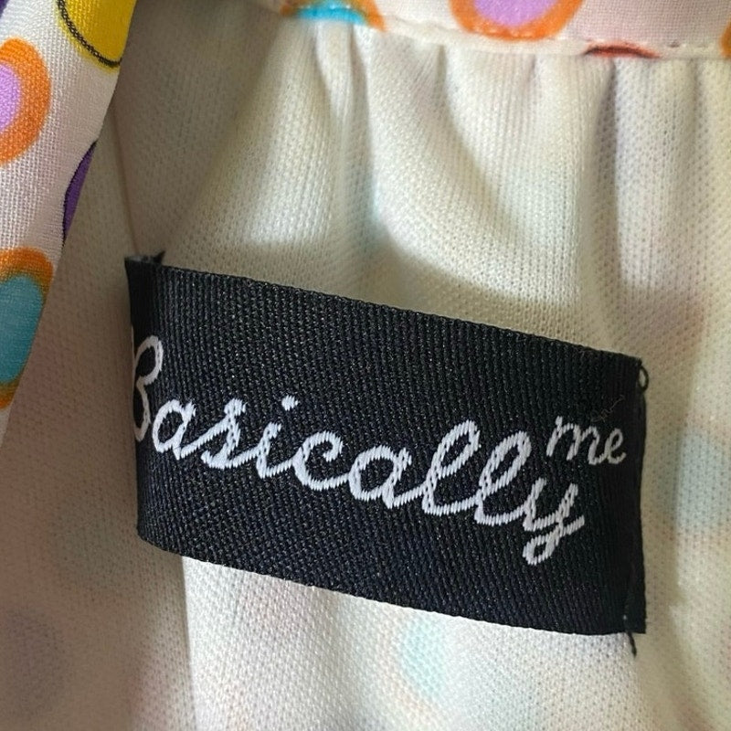Basically Me Multicolored Polka Dot Sleeveless Blouse Sz S