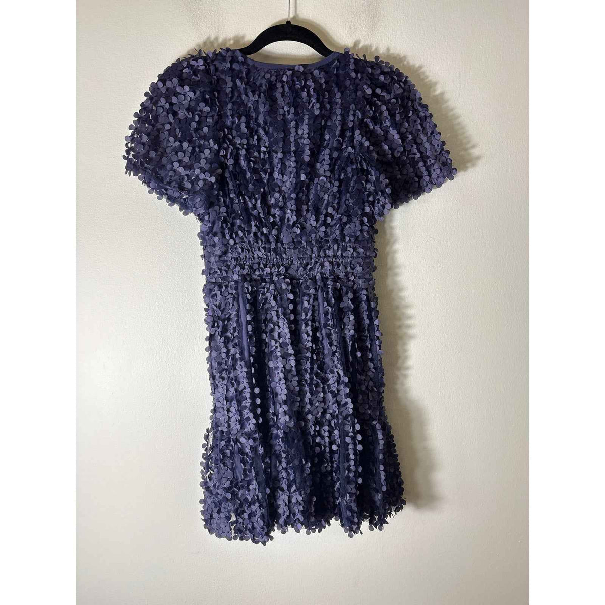 Anthropologie Purple 3D Flower Mini Dress Sz XSP