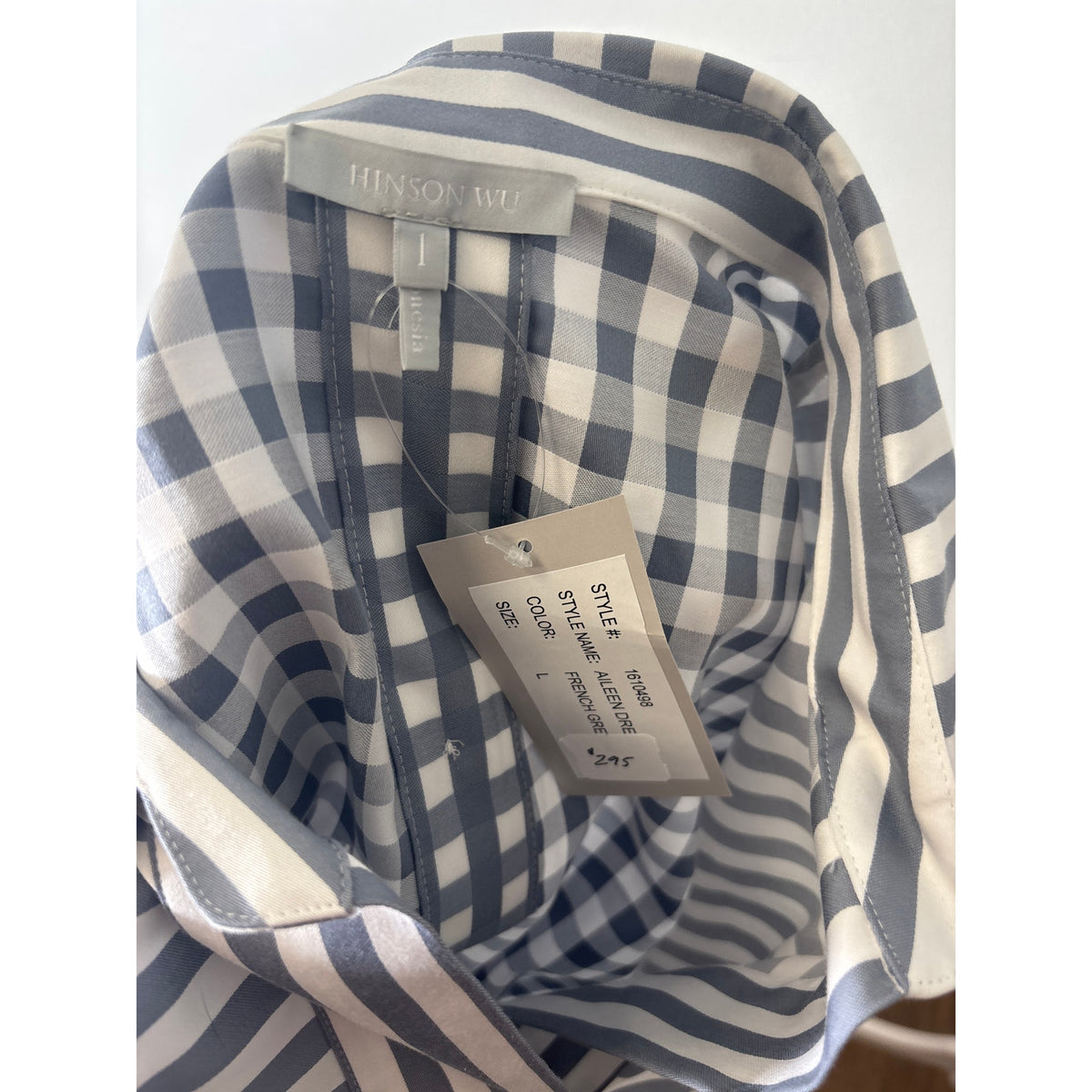 NWT Hinson Wu French Grey Aileen Dress Sz L
