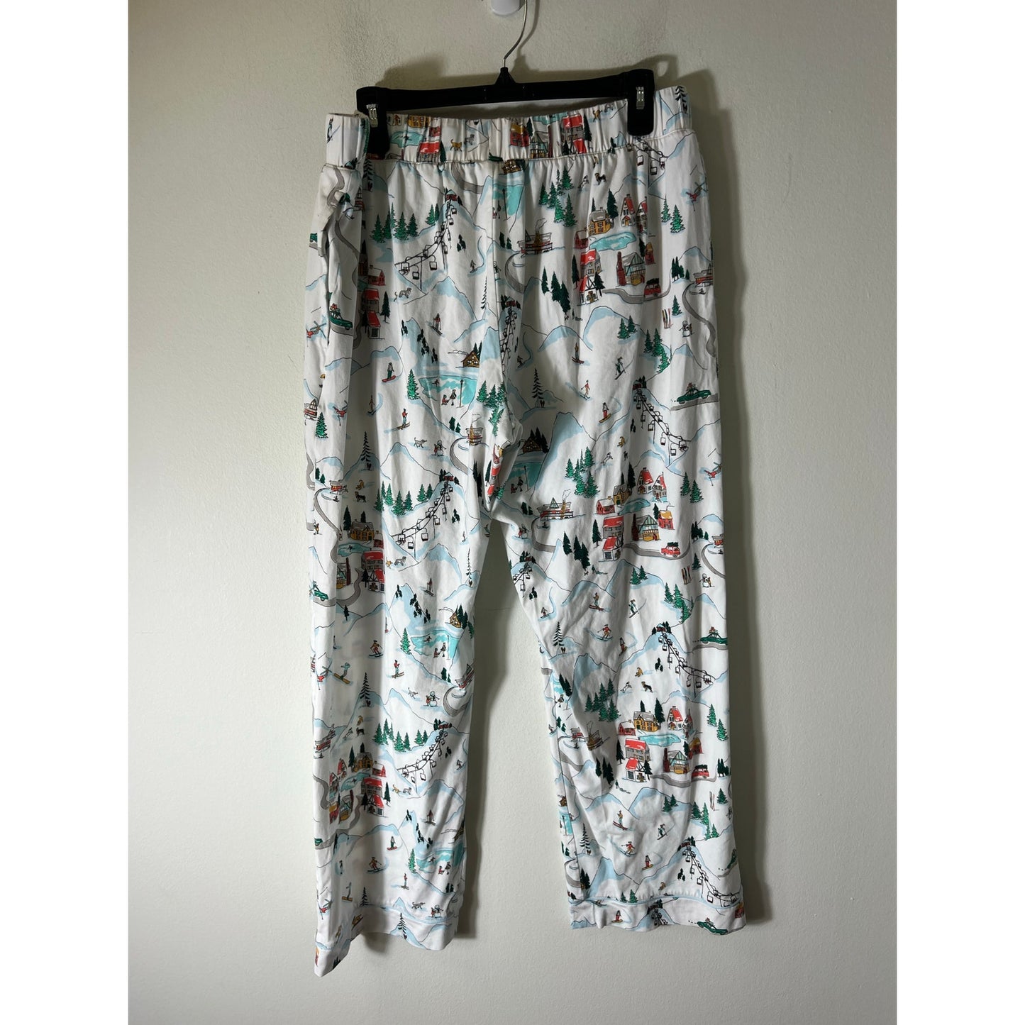 Bedhead White Cozy Chic! Bedhead Pajamas Ski Print Lounge Pants Sz L