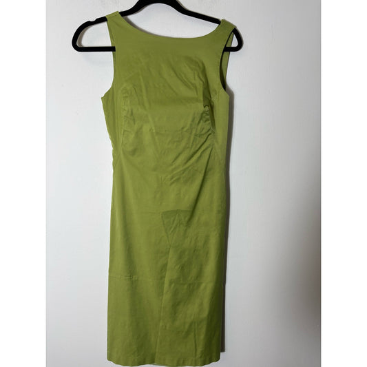 Devan Pea Green Sleeveless Midi Sheath Dress Sz 4