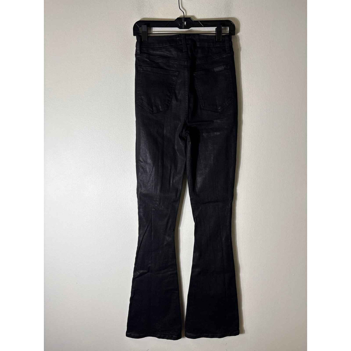 7 for All Mankind Black Waxxed 5 Pocket Denim Sz 26