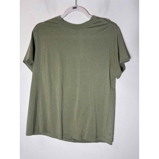 Lululemon Sage Green Short Sleeve Shirt with Textured Fabric Sz 4