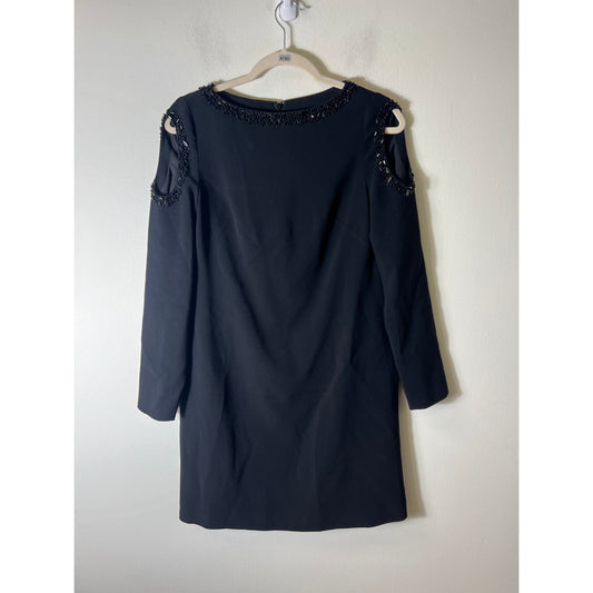 Worth Black Long Sleeve Mini Dress Sz 2