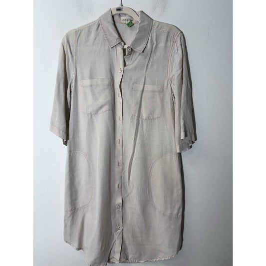Cloth and Stone Off White Button Up Dress Sz XS