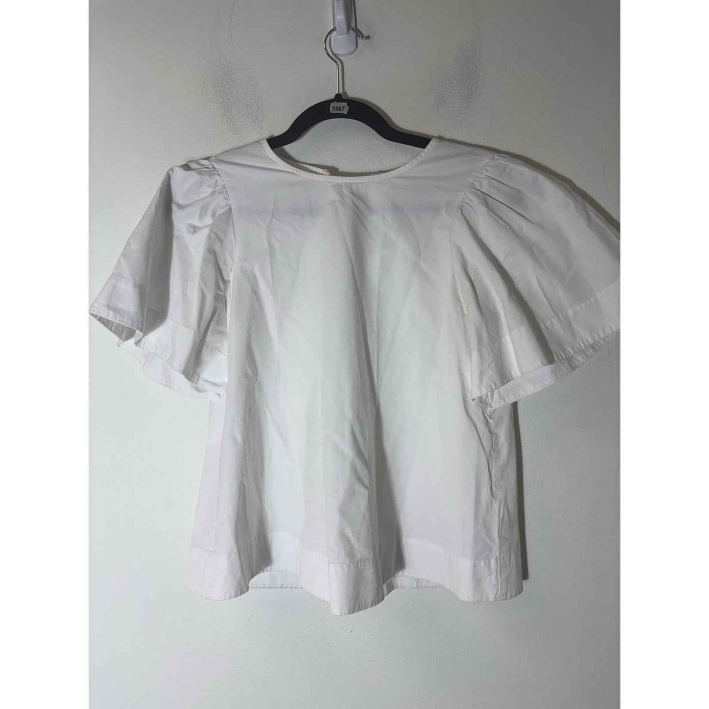 Broome Street Kate Spade White Cotton Blouse with Bell Sleeves Sz XS