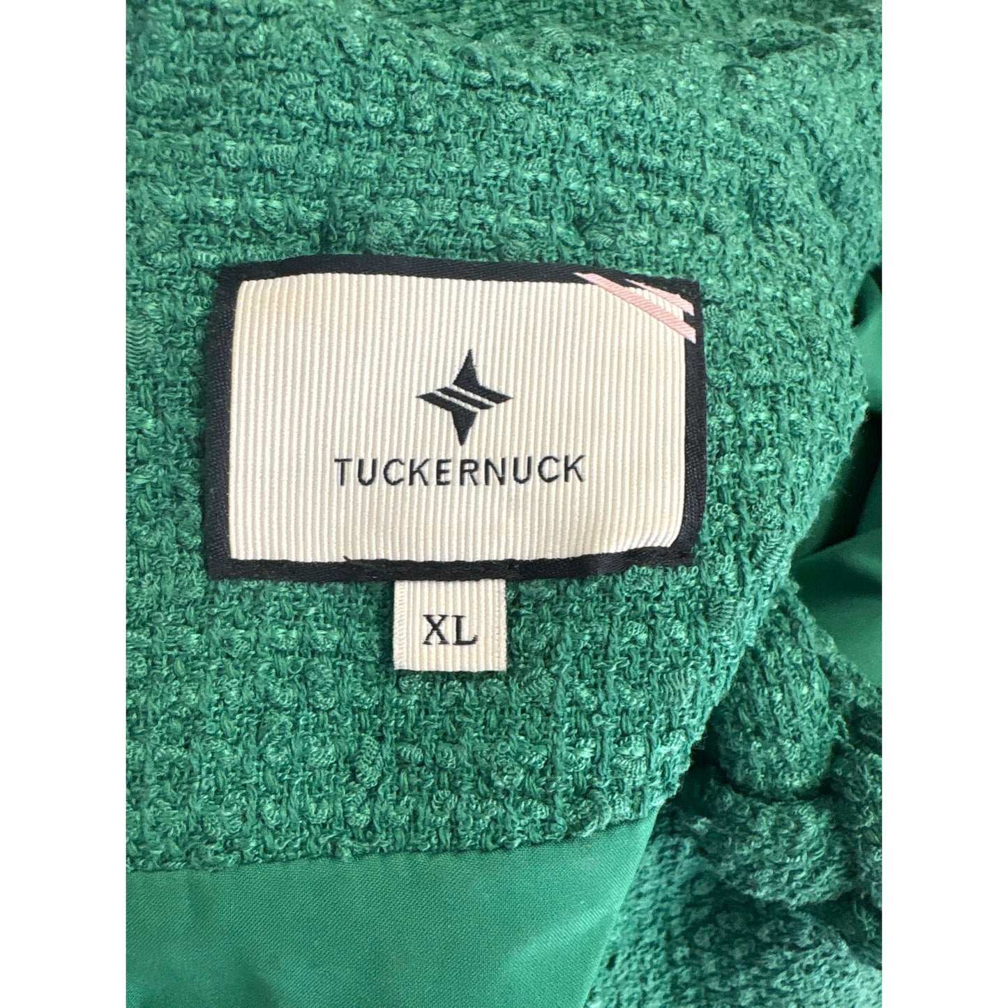 Tuckernuck Bright Green Jackie Tweed A-Line Mini Dress sz XL
