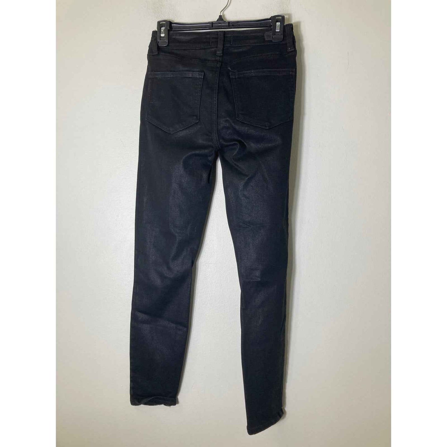 Paige Hoxton Ankle Black Shimmer Denim Sz 26