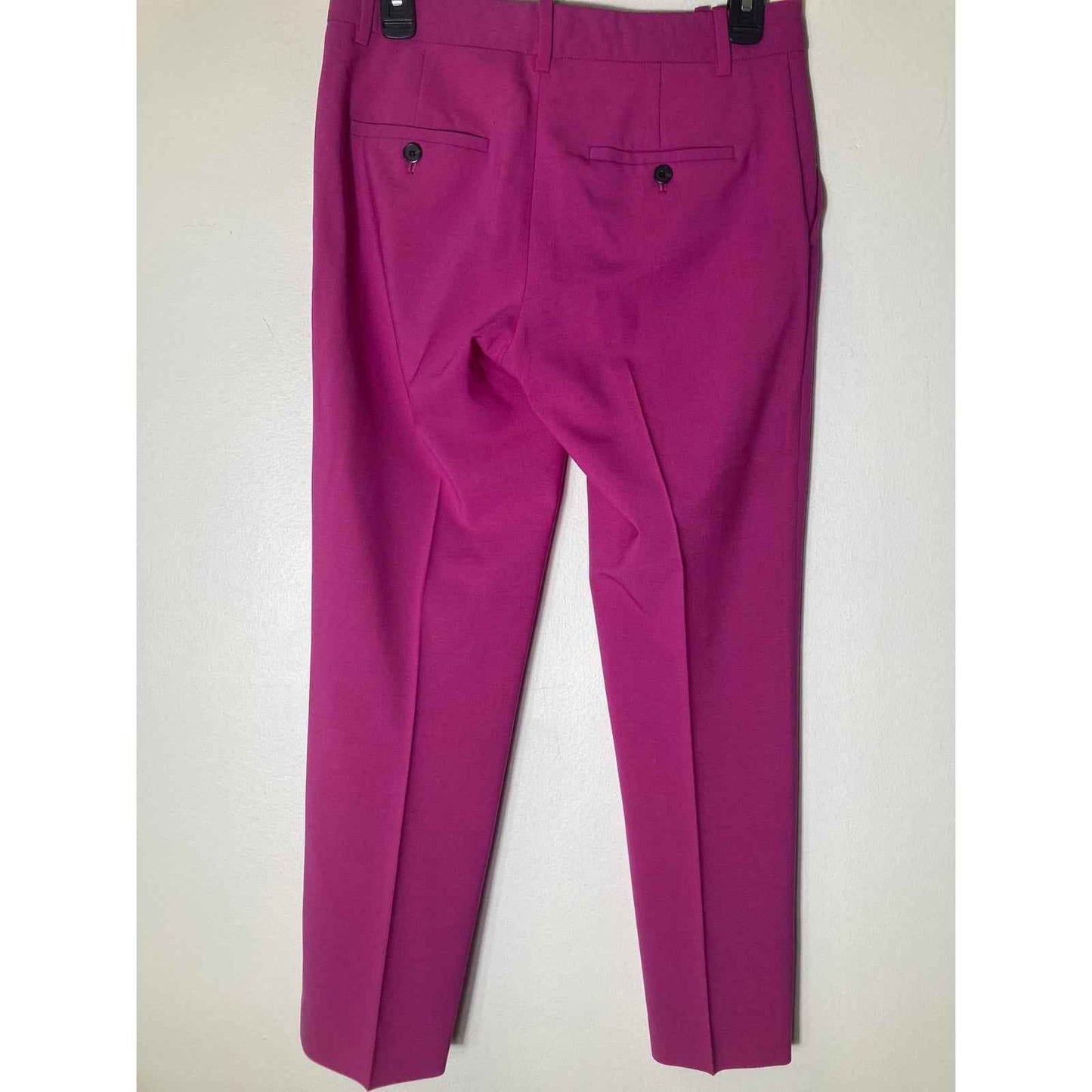 Theory Fushia Straight Leg Ankle Pants Sz 2