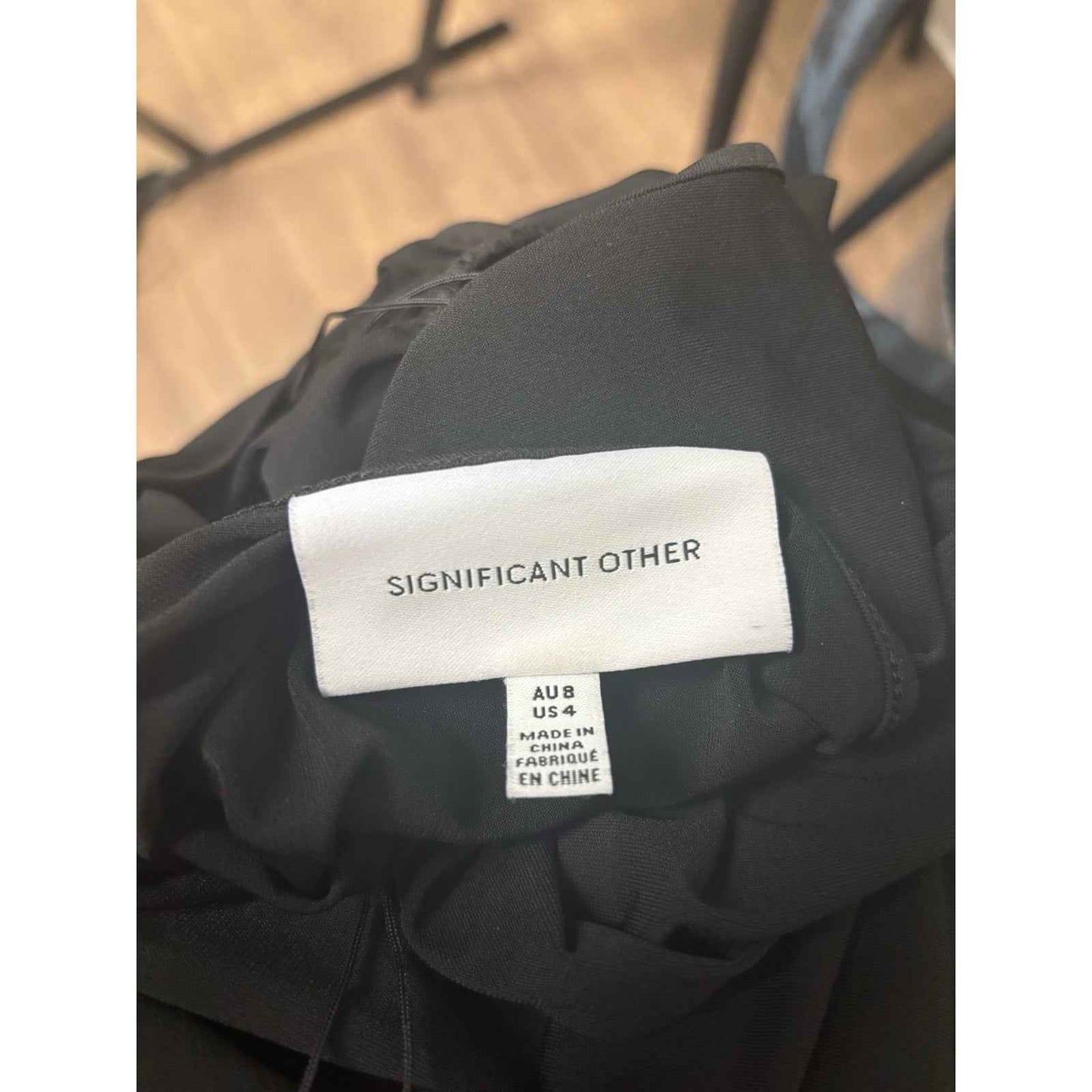 Significant Other Black Scrunch Bodycon Dress Sz 4