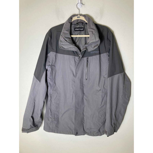 Men's Marmot Gray Long Sleeve Medium Weight Rain Coat Sz M
