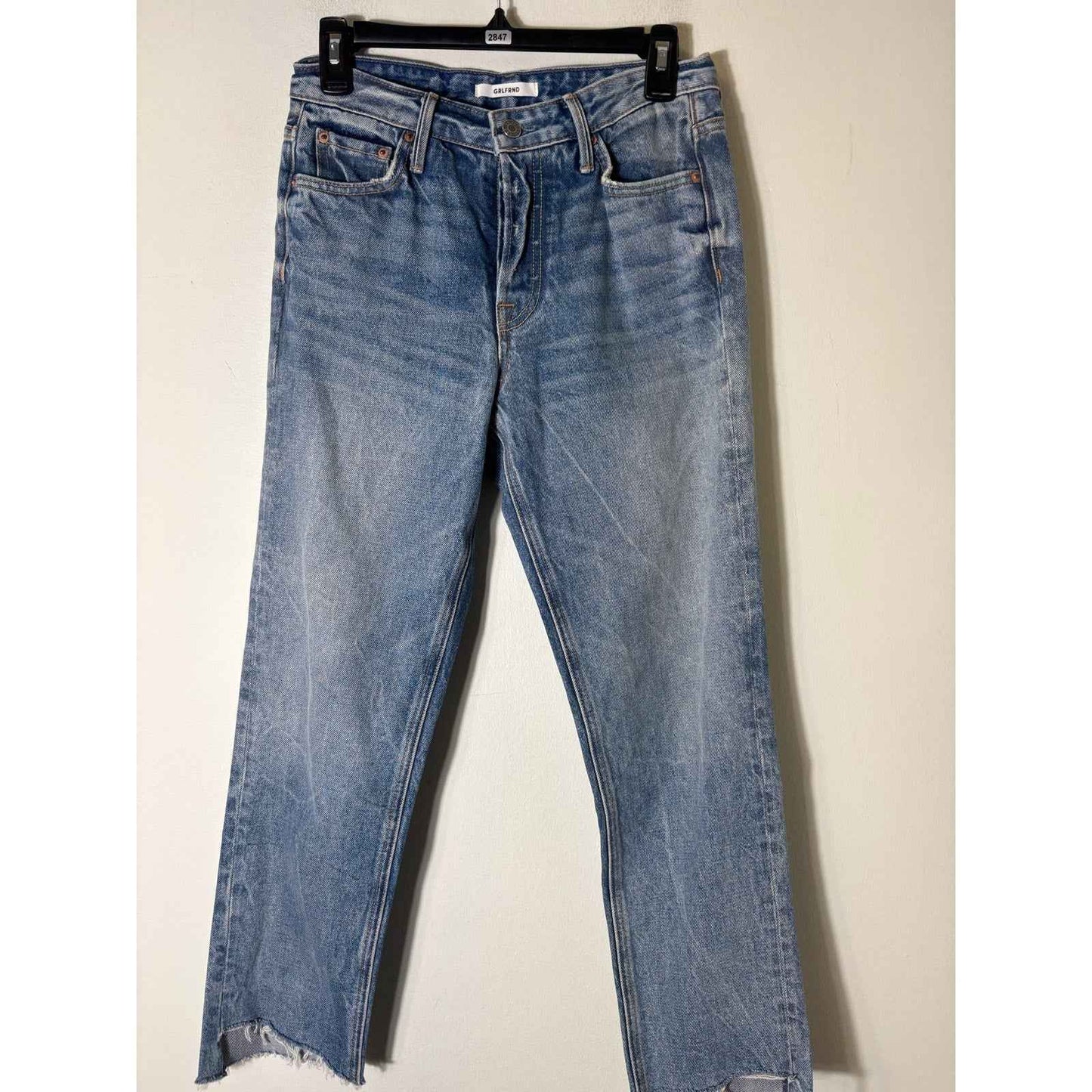 GRLFRND Helena Frayed Hem Ankle Jeans Sz 25