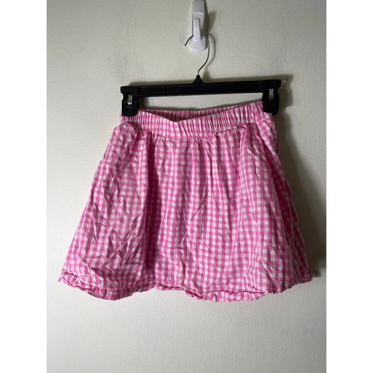 Classic Whimsy Girls Pink and White Gingham Skirt Set, Top and Bottom Sz 12