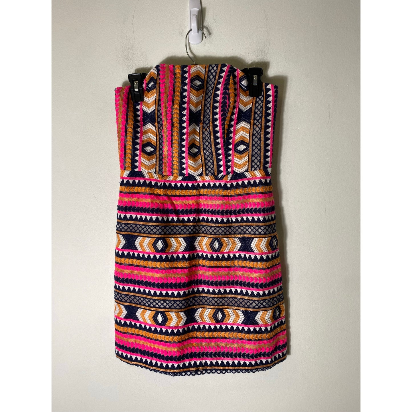 Alice and Trixie Multi Color Embroidery Strapless Dress Sz xs