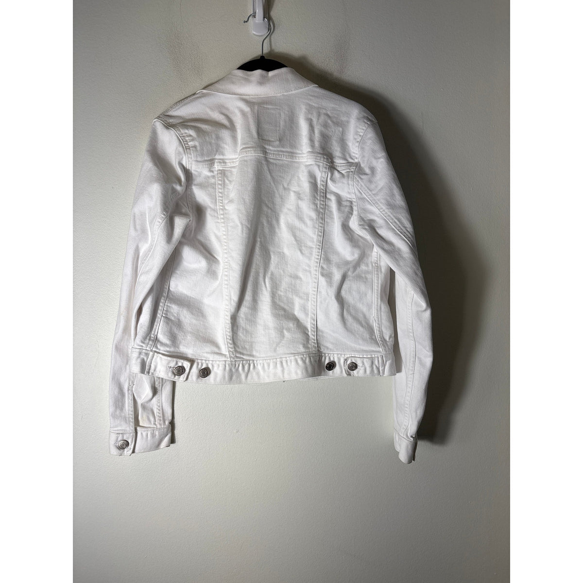 Gap Crisp White Long Sleeve Cropped Denim Jacket Sz S
