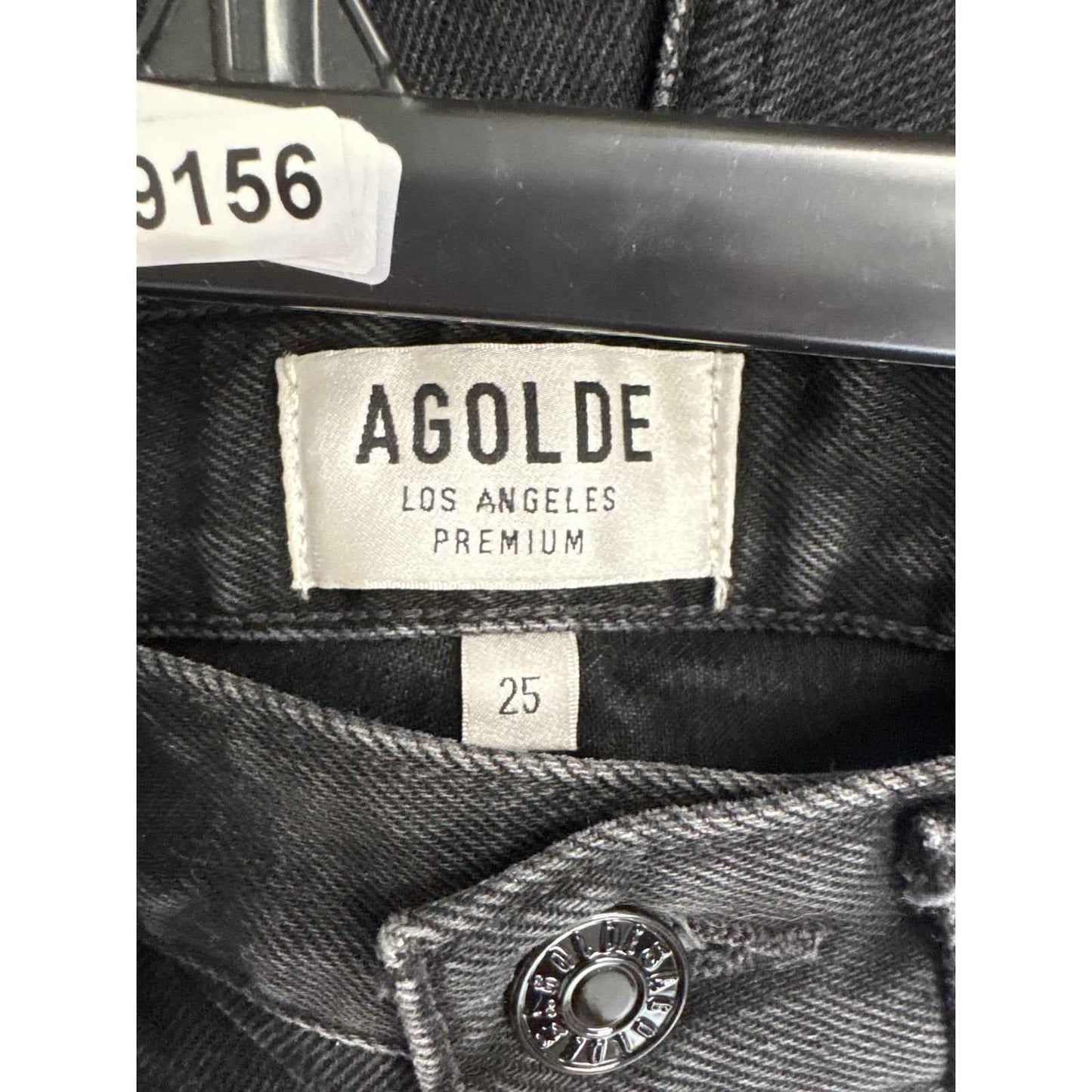 AGOLDE Black Denim Jean Cut Off Shorts Sz 25