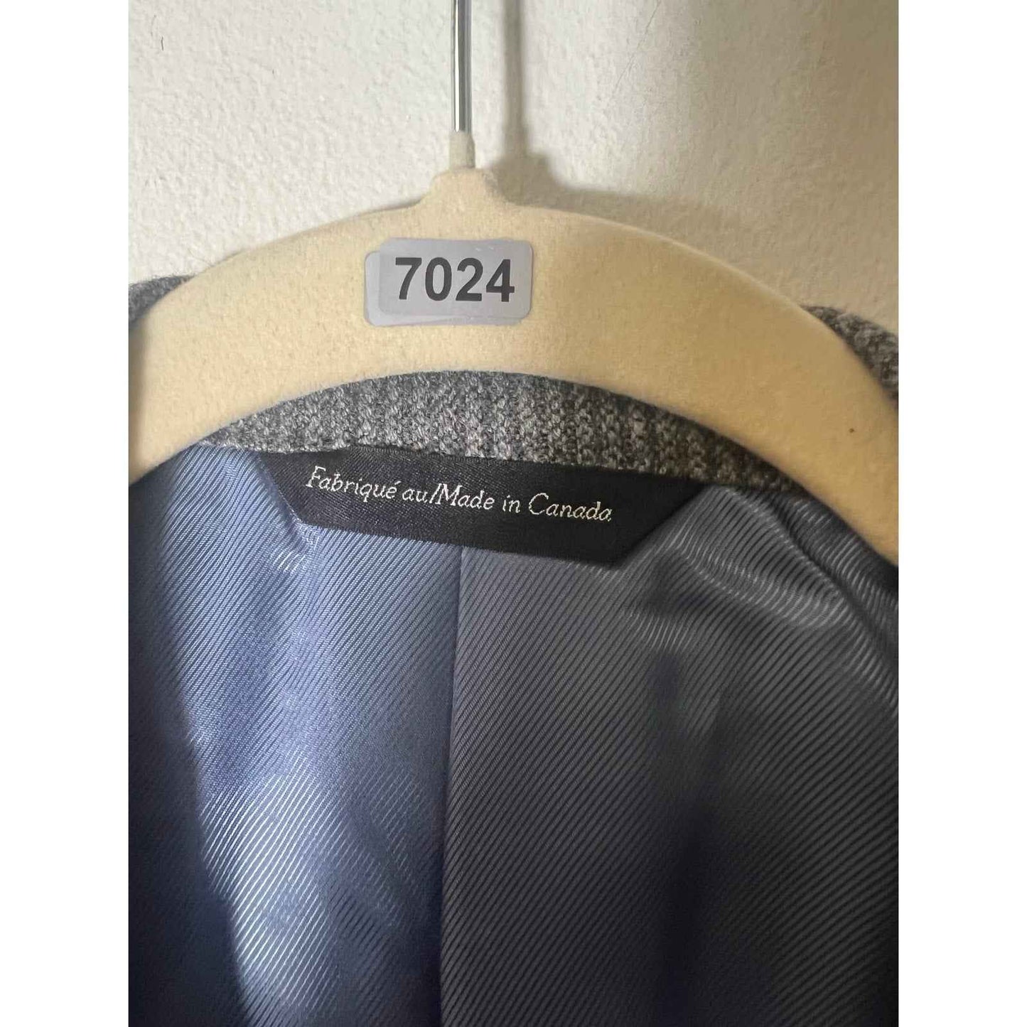 Men's Plainclothes Gray Wool Long Sleeve Winter Blazer Sz 40