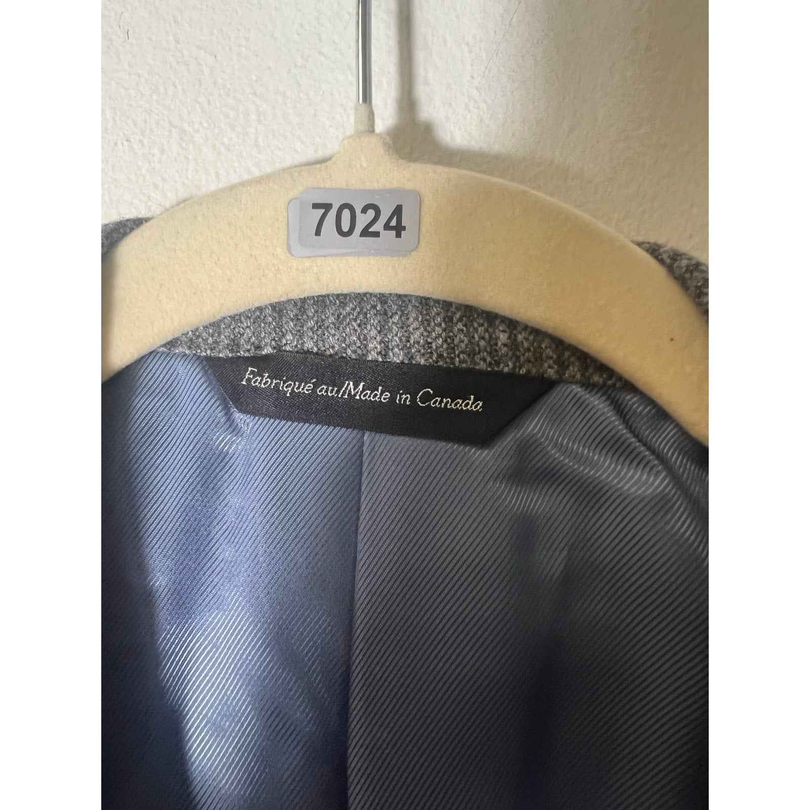 Men's Plainclothes Gray Wool Long Sleeve Winter Blazer Sz 40