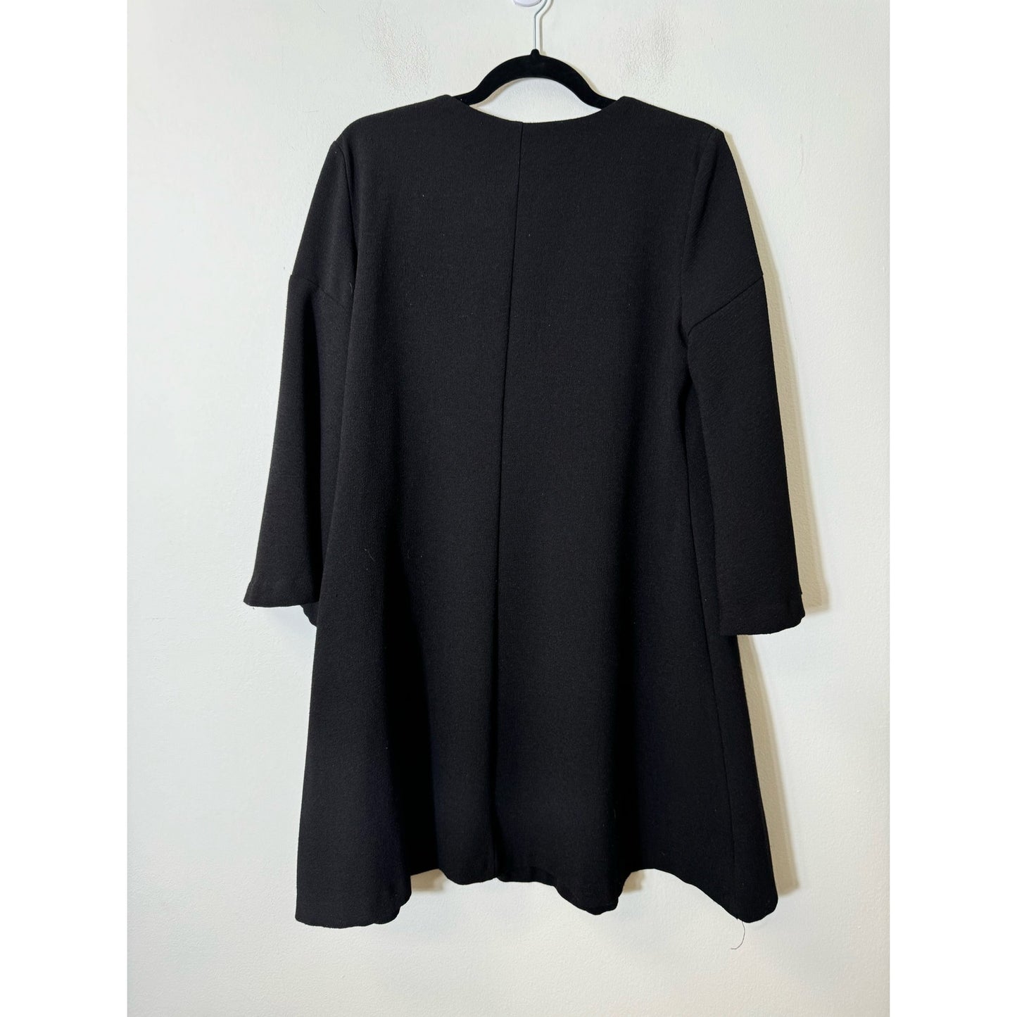 Gabby Skye Black 3/4 Bell Sleeve Knee Length A Line Dress Sz 12