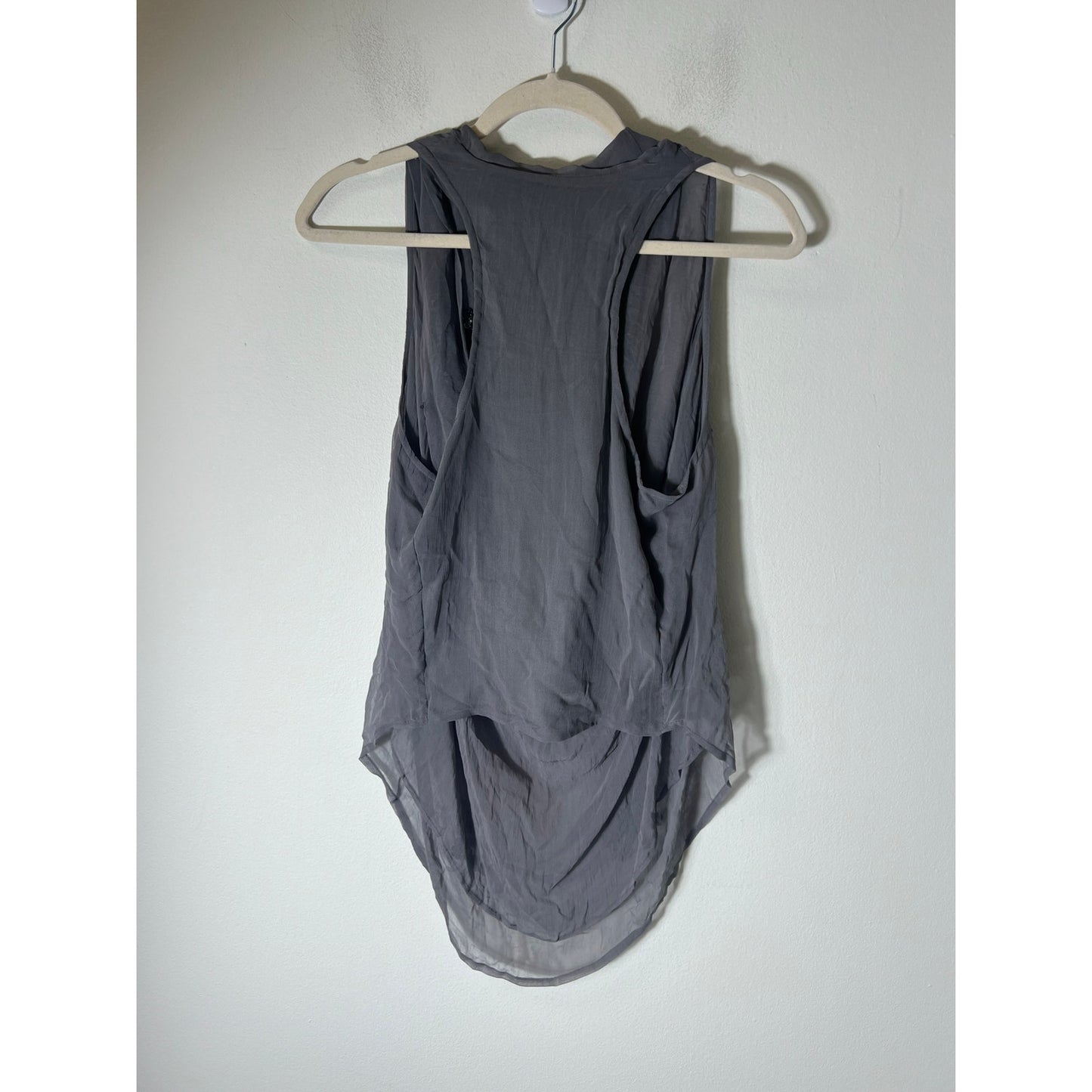 Graylin Gray Sleeveless Sequined Blouse Sz S
