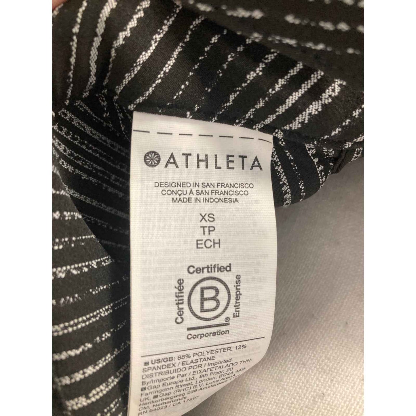 Athleta Black and White Athletic Maxi Dress Sz xs