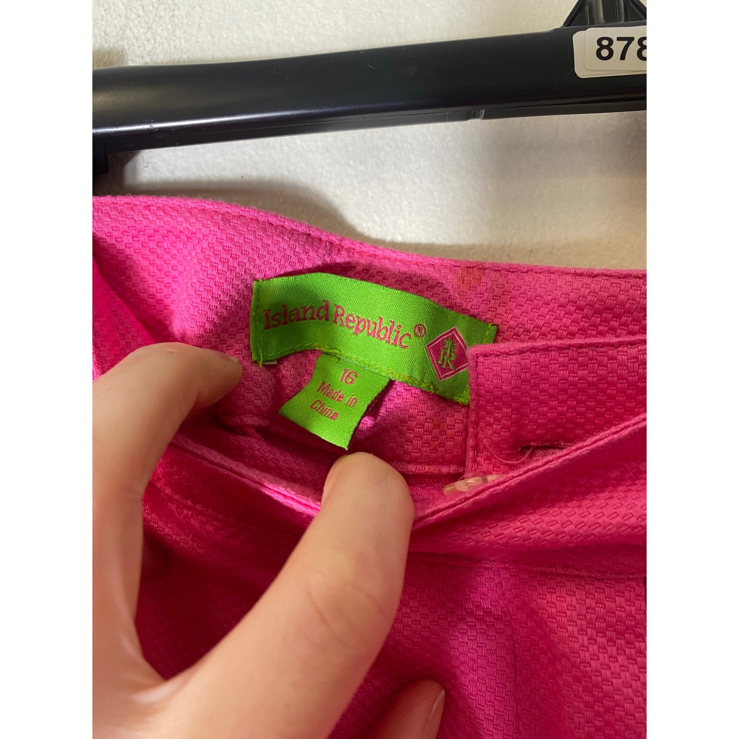 Island Republic Hot Pink Pique Pants Sz 16