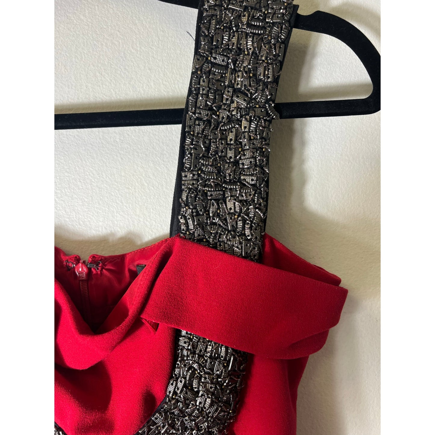 Black Halo Red Sleeveless Mini Dress Sz XS
