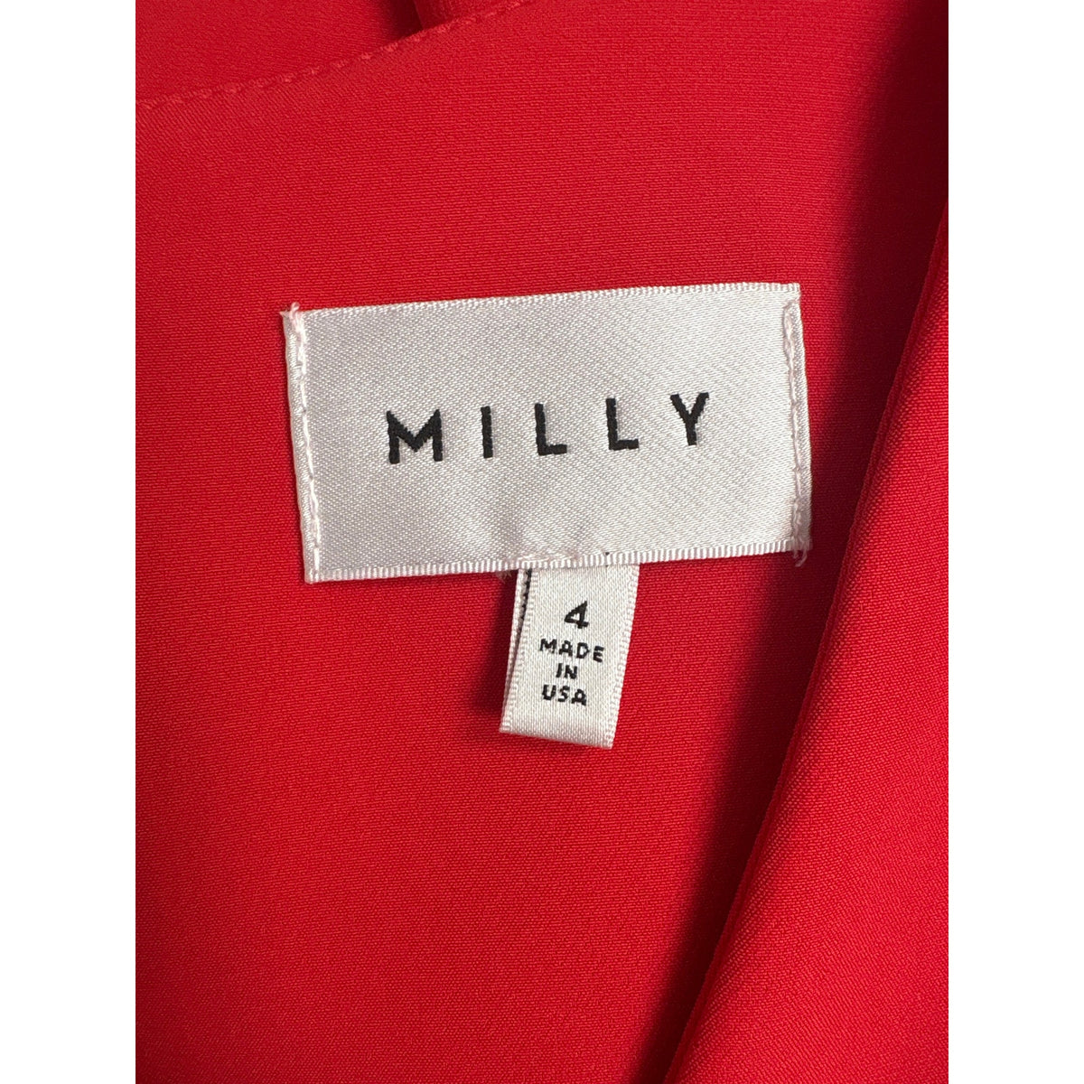 Milly Red Ruffle Sleeve Mini Dress Sz 4