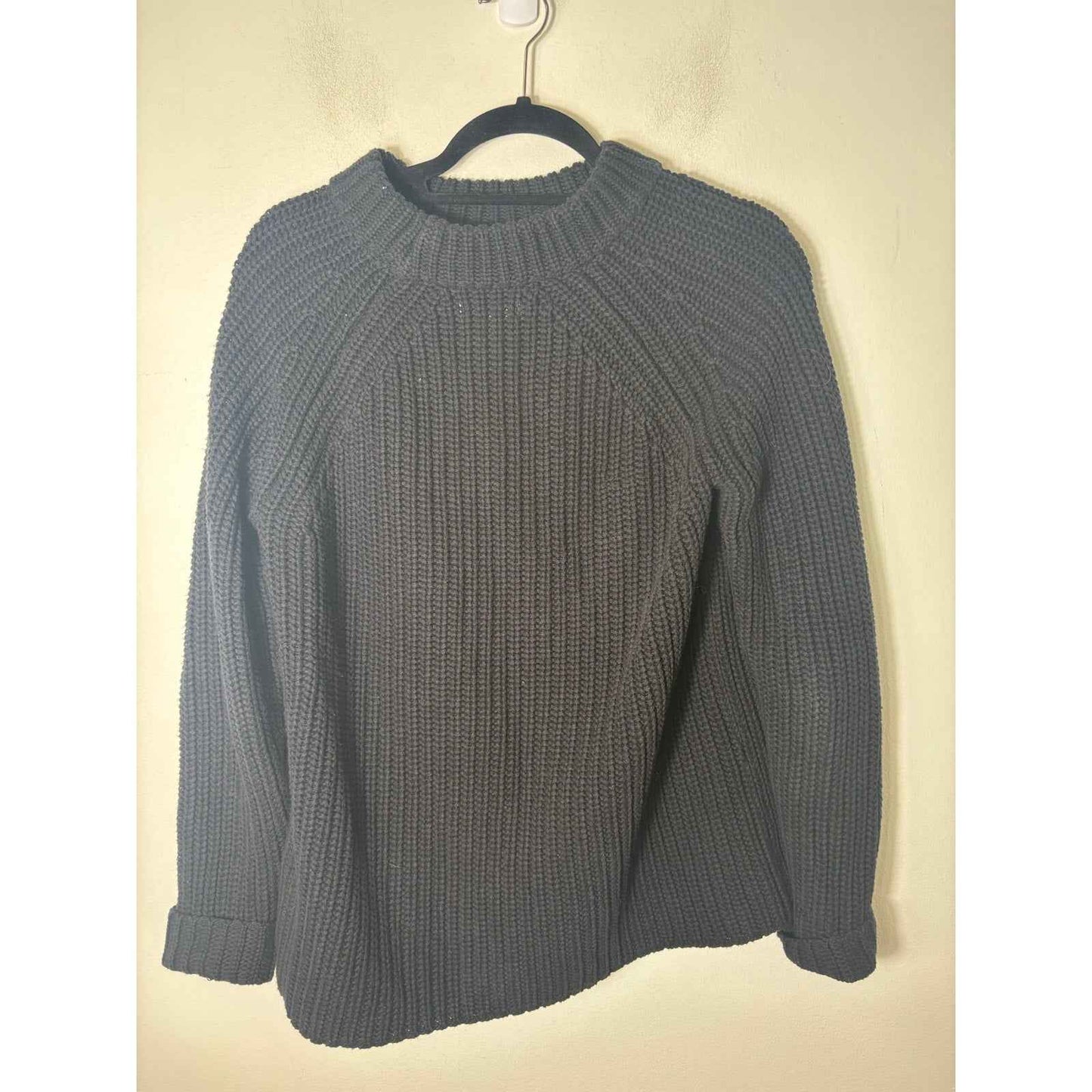 Goodthreads Black Large Knit Long Sleeve Cotton Sweater Sz S